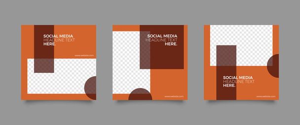 Slides abstract Unique Editable modern Social Media banner Template.  Vector. - Vector, Image
