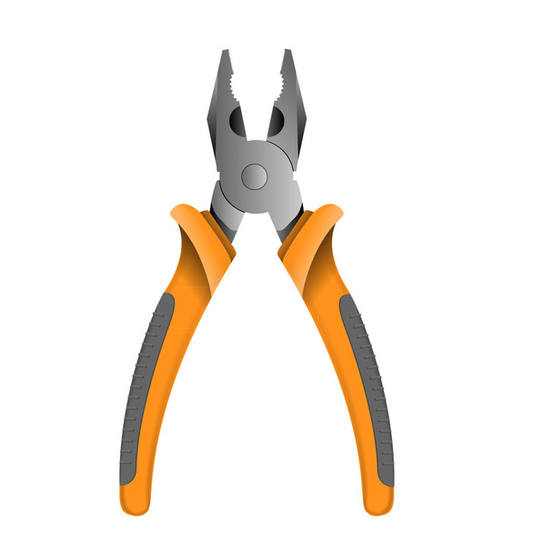 Orange pliers - Vector, Image