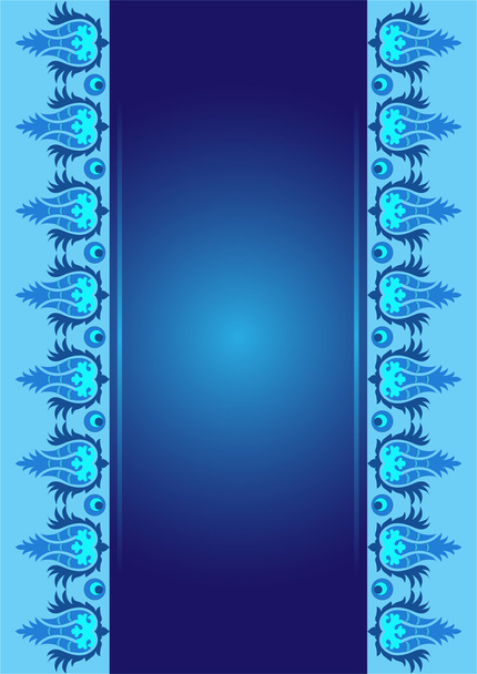 modré osmanské sériové vzory deset - Vektor, obrázek