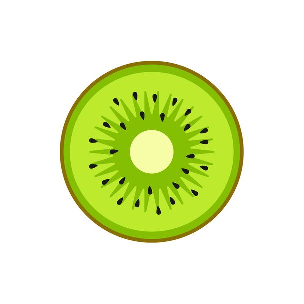 Ilustración vectorial del icono kiwi. Diseño plano. Aislado
. - Vector, imagen