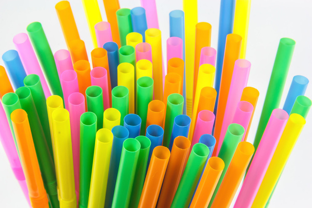 Colorful drinking straws close-up background,Backgrou nds,Textur - Foto, Imagem