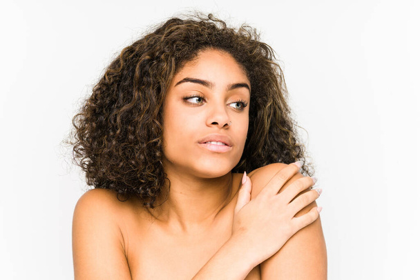 Young african american woman face closeup - Fotografie, Obrázek