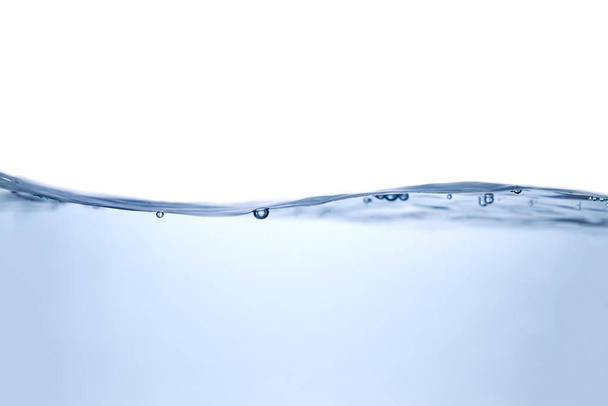 Water splash met bubbels lucht, water Golf - Foto, afbeelding