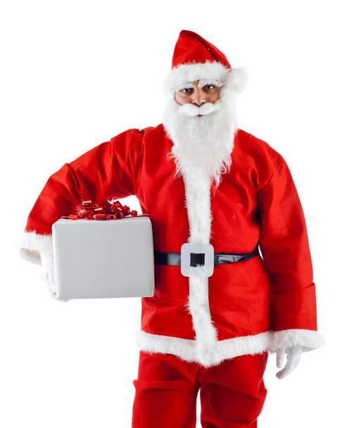 Young Santa Claus with gift box - Foto, Imagen