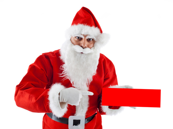 Joven Santa Claus con letrero
 - Foto, imagen