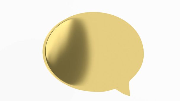 3D-Darstellung Illustration des Wortballon-Symbols Symbol der Kommunikation - Foto, Bild