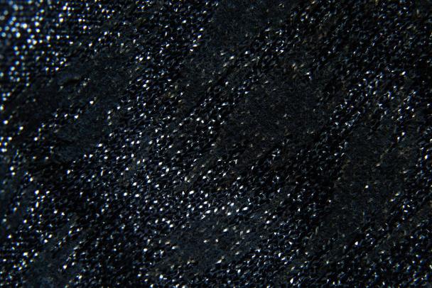 czarny błyszczący gładka tkanina zbliżenie - Zdjęcie, obraz