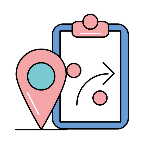 pin pointer location with checklist - Vector, Image