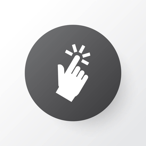 Symbole d'icône pointeur. Premium qualité isolée curseur à la main élément clic dans un style branché
. - Photo, image