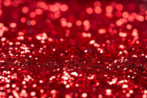 red glitter bokeh background - Фото, изображение