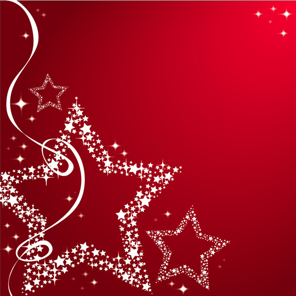 Christmas stars red background - Vektor, kép
