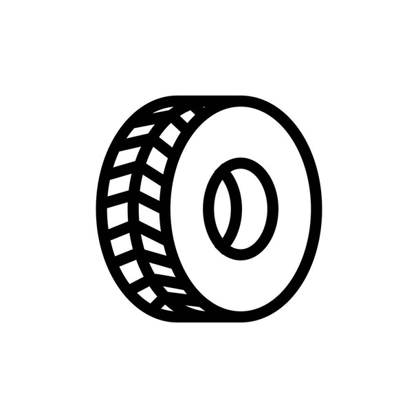 tire icon vector. Isolated contour symbol illustration - Vector, Image