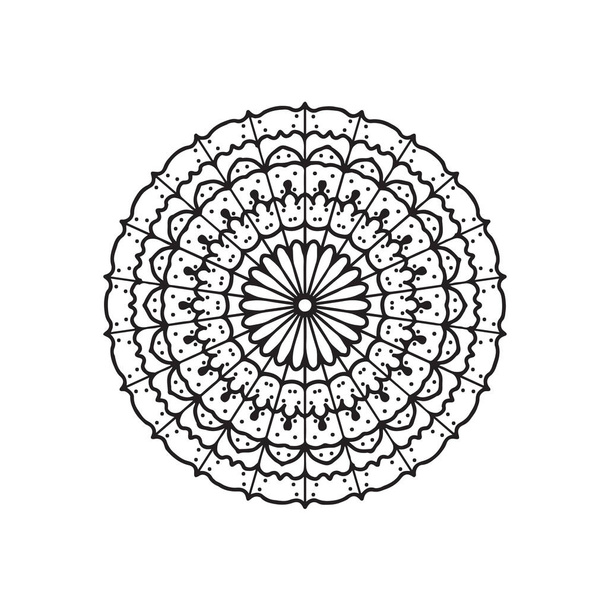 das Logo. Mandala-Kunstwerk. Doodle-Stil - Vektor, Bild