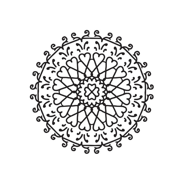 the logo. mandala artwork. doodle style - Vector, Image