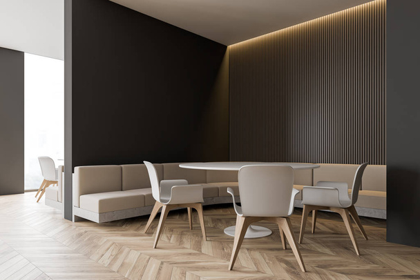 Gray comfortable cafe corner with sofa - Фото, изображение
