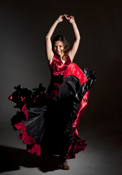 Young woman dancing flamenco - Foto, Imagem