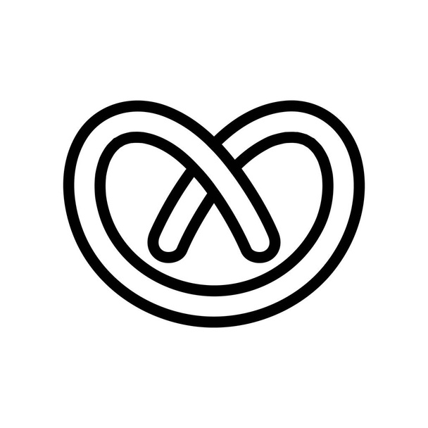pretzel hornear vector icono. Ilustración del símbolo de contorno aislado
 - Vector, imagen