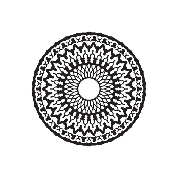 a logó. Mandala műalkotás. Doodle stílus - Vektor, kép