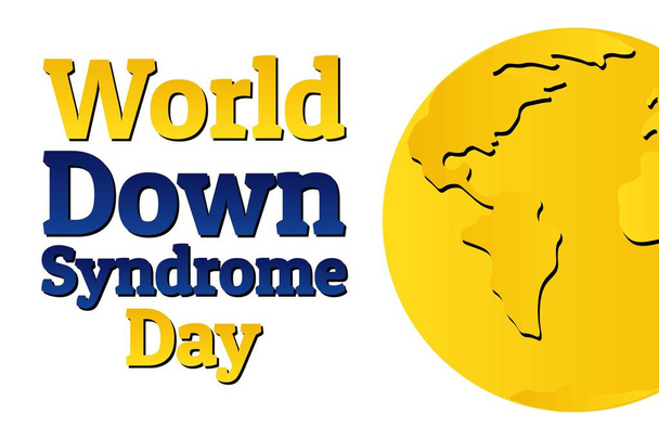 Journée mondiale de lutte contre le syndrome de Down - WDSD. Le 21 mars. Concept de vacances. Modèle pour fond, bannière, carte, affiche avec inscription texte. Illustration vectorielle EPS10
. - Vecteur, image
