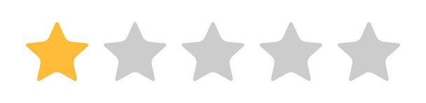 One stars, símbolo de calidad del cliente, vector de calificación del producto opinión icono plano para hotel, restaurante, etc.
 - Vector, Imagen