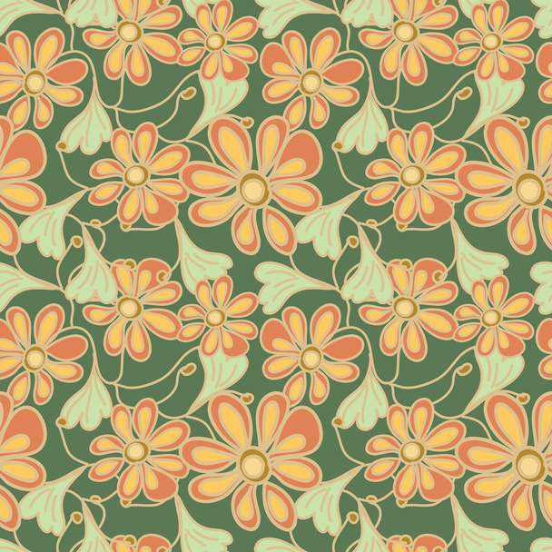 Floral Seamless Pattern - Vetor, Imagem