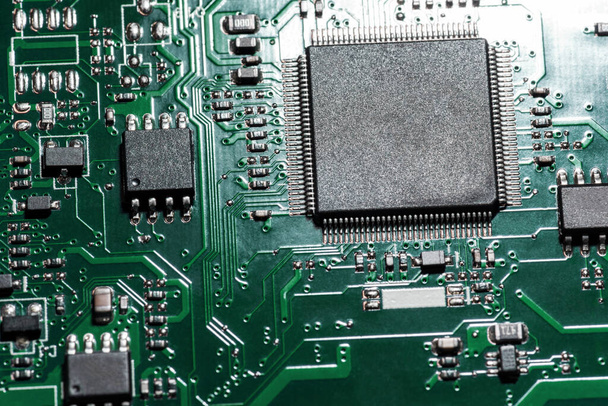 A close-up microchip - Φωτογραφία, εικόνα