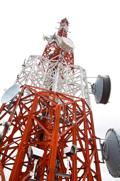 Communications Tower isolate on white background - Photo, Image