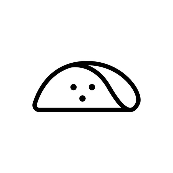 Vecteur d'icône Taco. Illustration de symbole de contour isolé
 - Vecteur, image