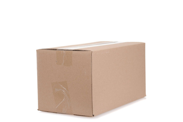 cardboard box on white background - 写真・画像