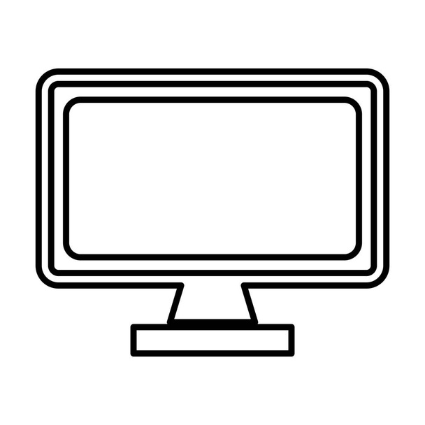 Desktop-Computer-Gerät isoliert Symbol - Vektor, Bild