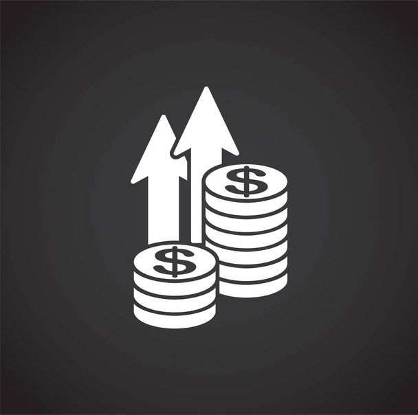 Investment related icon on background for graphic and web design. Creative illustration concept symbol for web or mobile app. - Vektör, Görsel