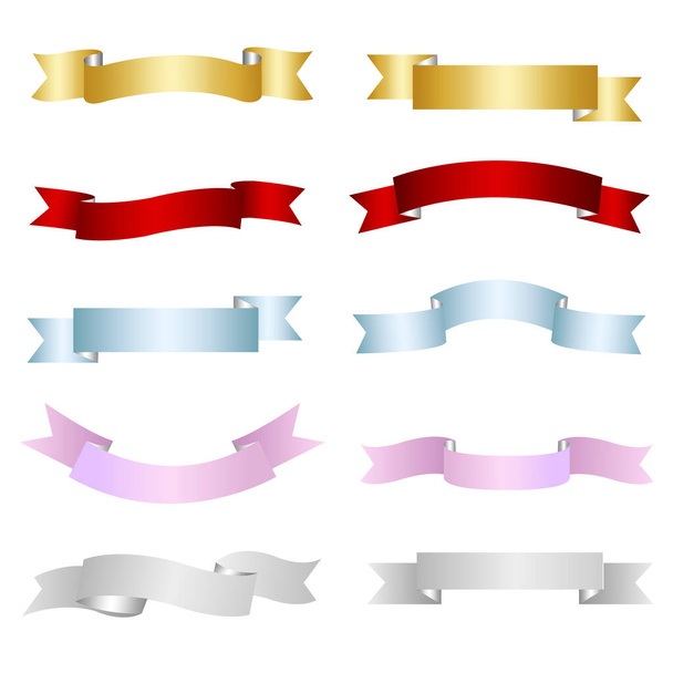 Conjunto de cinta de colores, elementos de diseño de vectores
 - Vector, imagen