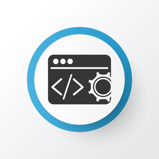 Símbolo de icono de optimización de código. Elemento de procesamiento aislado de calidad premium en estilo moderno
. - Vector, Imagen