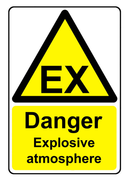 Danger Explosive Atmosphere - Fotoğraf, Görsel