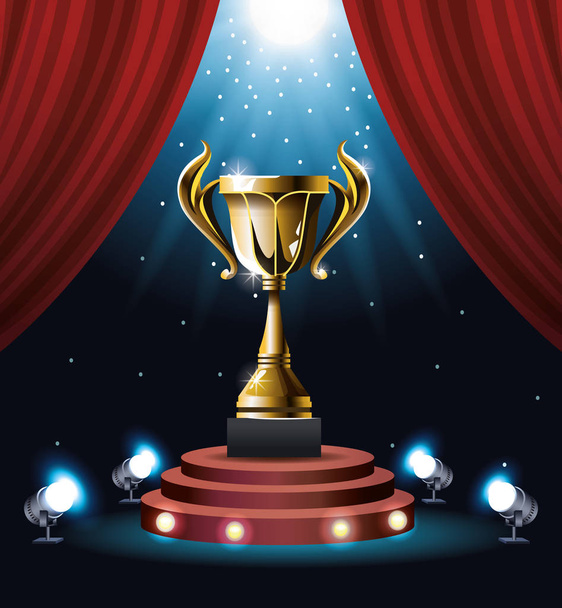 films awards trophy cup icon - Wektor, obraz