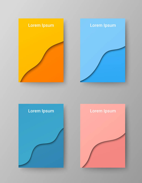 Elegant colorful brochures covers - Vektör, Görsel
