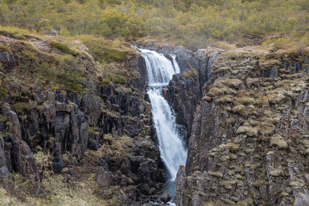 Gufufoss waterfall in east Iceland - Photo, Image