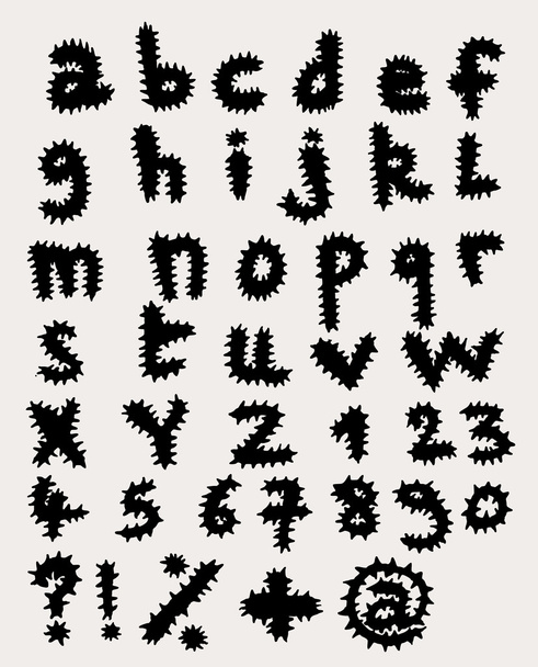 Alfabeto garabateado Doodle
 - Vector, Imagen