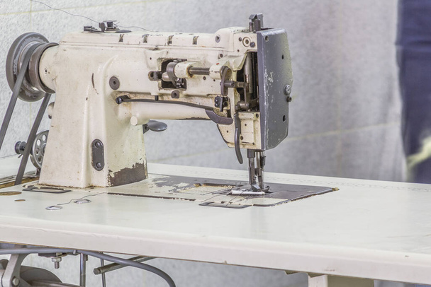 Industrial sewing machine, preparing new look - Photo, Image