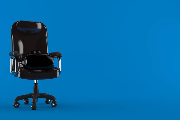VR headset on business chair - 写真・画像