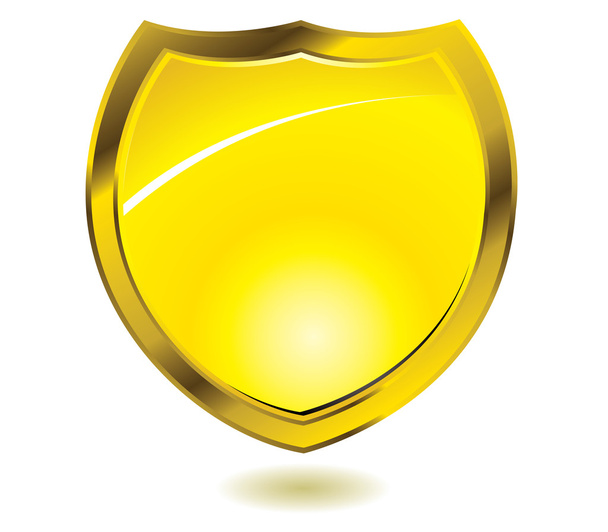 Gold shield - Vector, Image