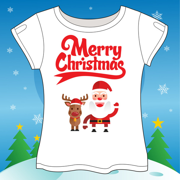 Christmas T-shirt - Vector, Image
