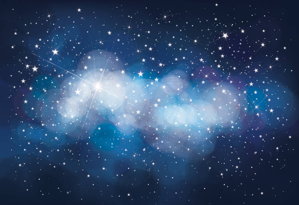 Vector night starry sky background. - Vector, Image