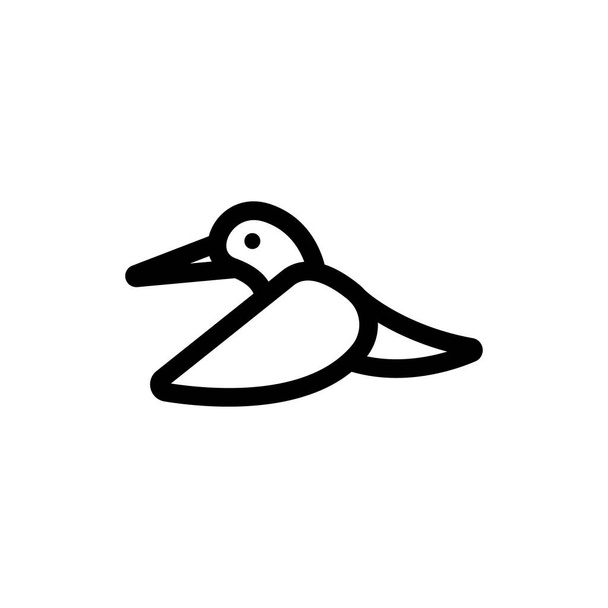 Dzsungel Bird ikon vektor. Elszigetelt körvonalszimbólum illusztráció - Vektor, kép