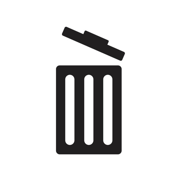 Trash can Icon template black color editable. Trash can Icon symbol Flat vector illustration for graphic and web design. - Vector, Image