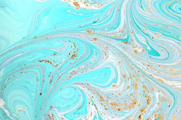 Marmeren abstracte acryl achtergrond. Natuur beige marmering illustraties textuur. Gouden glitter. - Foto, afbeelding