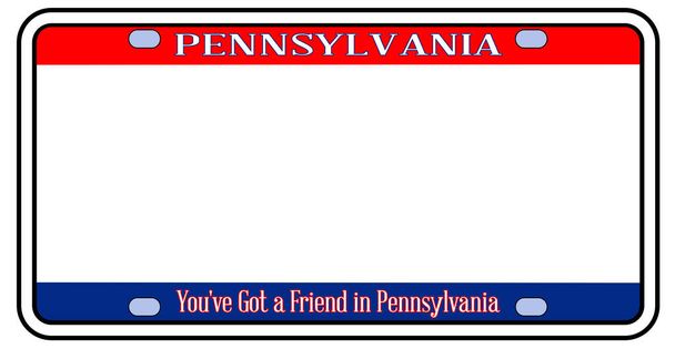 Blanco Pennsylvania kenteken - Vector, afbeelding