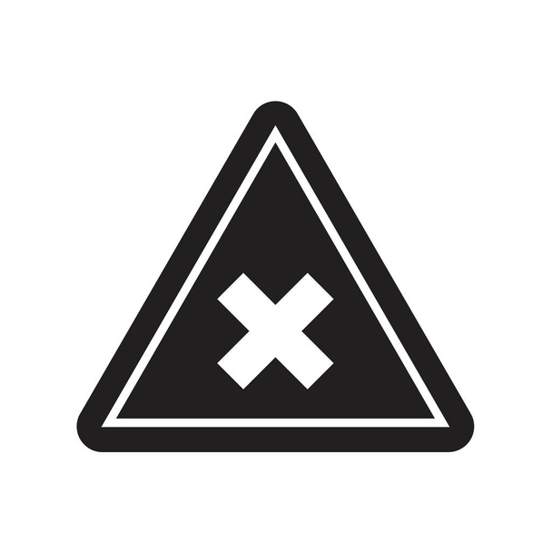 Peligro, Advertencia Plantilla icono de color negro editable. Peligro, símbolo del icono de advertencia Ilustración vectorial plana para diseño gráfico y web
. - Vector, Imagen