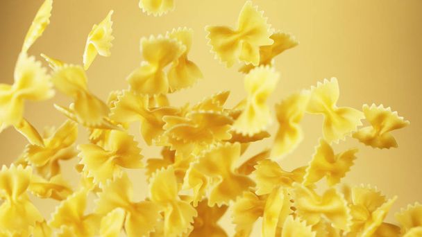Freeze motion of flying uncooked pasta - Foto, afbeelding