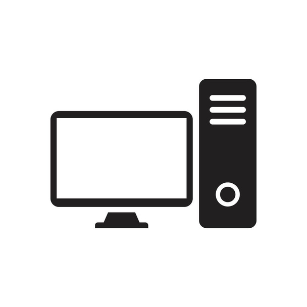 Ordenador plantilla icono de color negro editable. Icono del ordenador símbolo Ilustración vectorial plana para diseño gráfico y web
. - Vector, Imagen